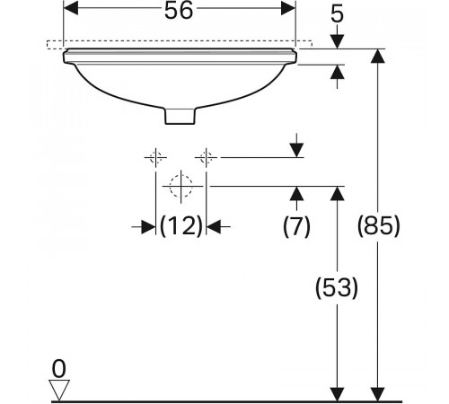 Раковина Geberit VariForm 500.752.01.2 Белая