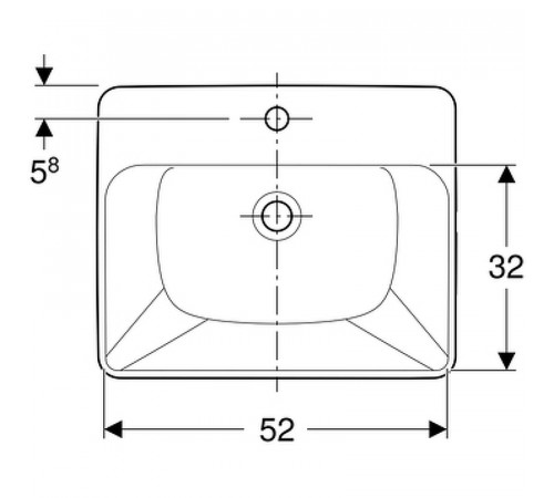 Раковина Geberit VariForm 55 500.681.01.1 Белая