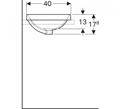 Раковина Geberit VariForm 60 500.730.01.2 Белая