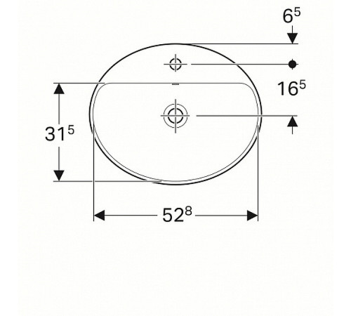 Раковина Geberit VariForm 55 500.720.01.2 Белая