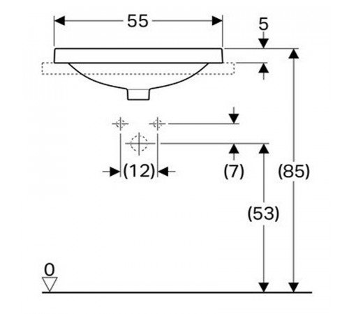 Раковина Geberit VariForm 55 500.736.01.2 Белая