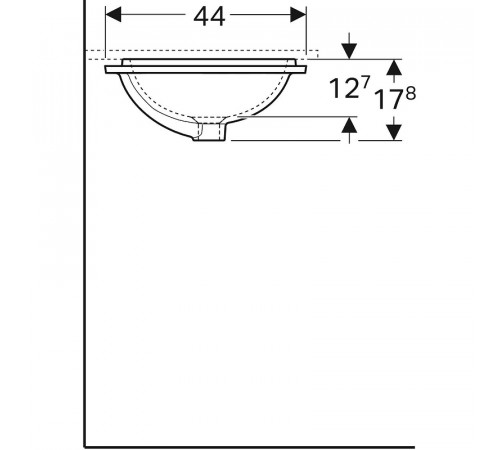 Раковина Geberit VariForm 53 500.760.01.2 Белая