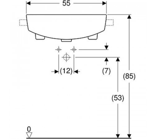 Раковина Geberit VariForm 55 500.681.01.1 Белая