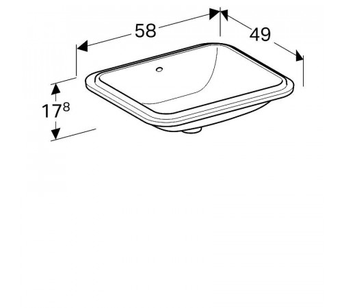 Раковина Geberit VariForm  50 500.764.01.2 Белая