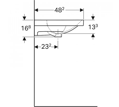 Раковина Geberit Acanto 90 500.625.01.2 Белая