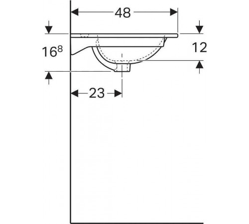 Раковина Geberit Acanto Slim 60 500.640.01.2 Белая