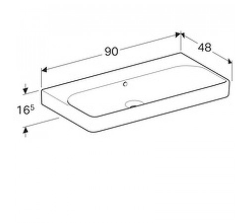 Раковина Geberit Smyle Square 90 500.250.01.1 Белая