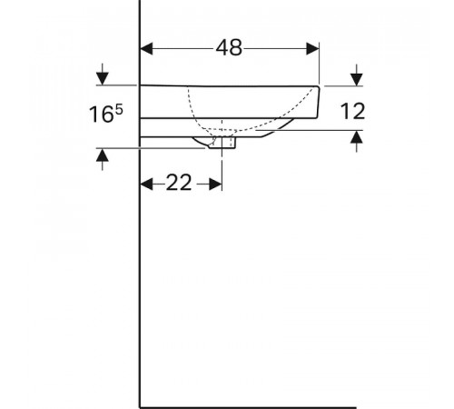 Раковина Geberit Smyle Square 120 500.253.01.1 Белая