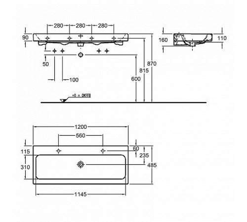 Раковина Geberit iCon 120 124020000 Белая