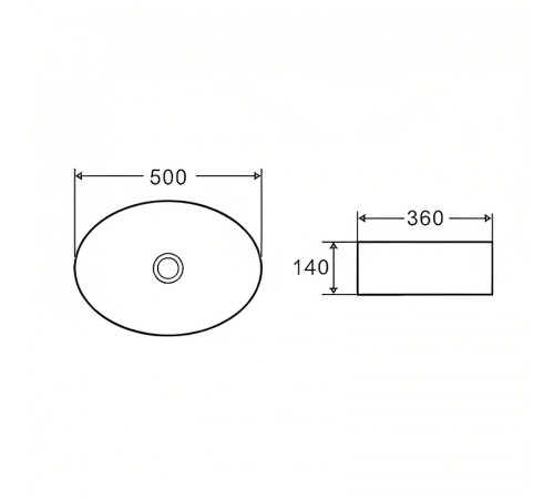 Раковина-чаша D&K Matrix 50 DT1390316 Белая