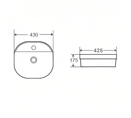 Раковина D&K Quadro 43 DT1510916 Белая