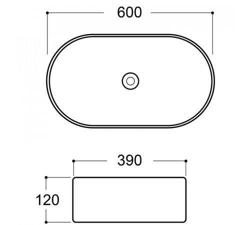 Раковина-чаша Aqueduto Espiral 60 ESP0210 Белая глянцевая