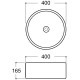 Раковина-чаша Aqueduto Espiral 40 ESP0130 Серая матовая