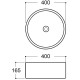 Раковина-чаша Aqueduto Espiral 40 ESP0110 Белая глянцевая