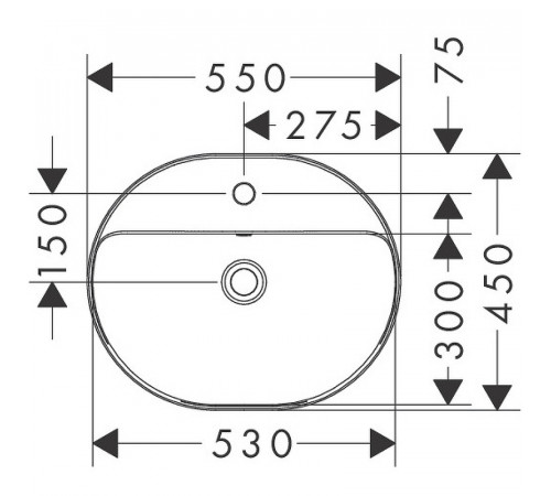 Раковина Hansgrohe Xuniva U 55 60161450 Белая