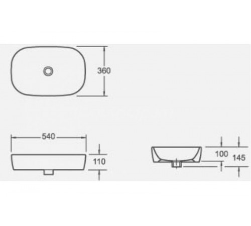 Раковина-чаша Alcora Eclipse 54 LW1814 43072 Белая