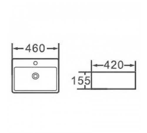 Раковина Esbano Circon 46 ESRNCIRC46W Белая