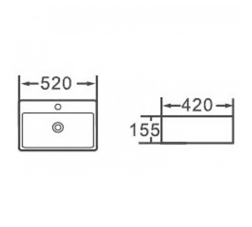 Раковина Esbano Circon 52 ESRNCIRC52W Белая