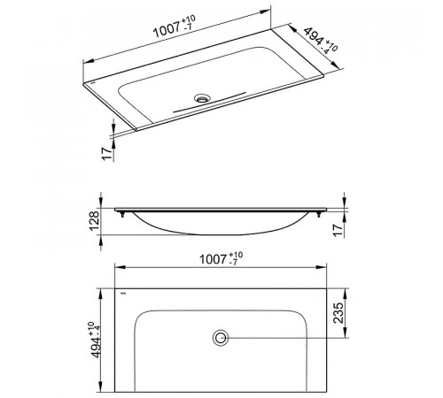 Раковина Keuco Plan 100 32970 311001 Белая