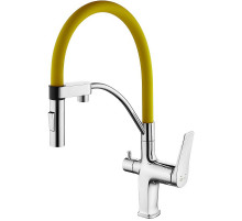Смеситель для кухни Lemark Comfort LM3074C-Yellow Хром Желтый