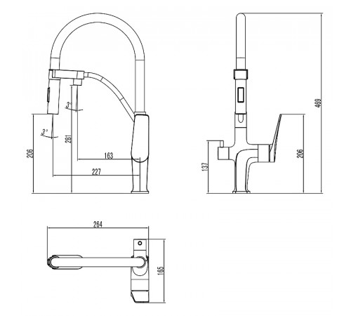 Смеситель для кухни Lemark Comfort LM3074C-White Хром Белый