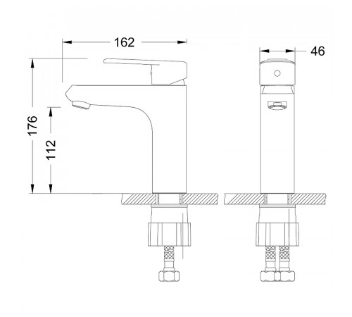 Смеситель для раковины Lemark Point LM0306C Хром