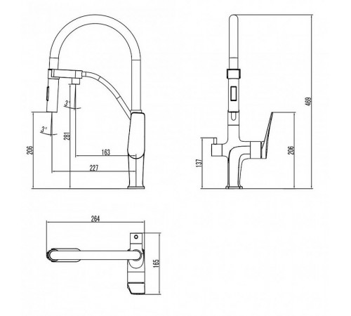 Смеситель для кухни Lemark Bronx LM3761BL Черный