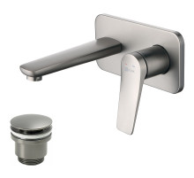 Смеситель для раковины Lemark Bronx LM3726GM Графит