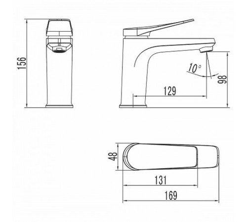 Смеситель для раковины Lemark Bronx LM3706BL Черный