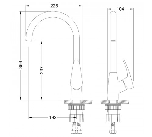 Смеситель для кухни Lemark Linara LM0405C Хром