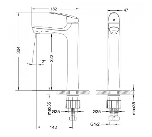 Смеситель для раковины Lemark Linara LM0409C Хром