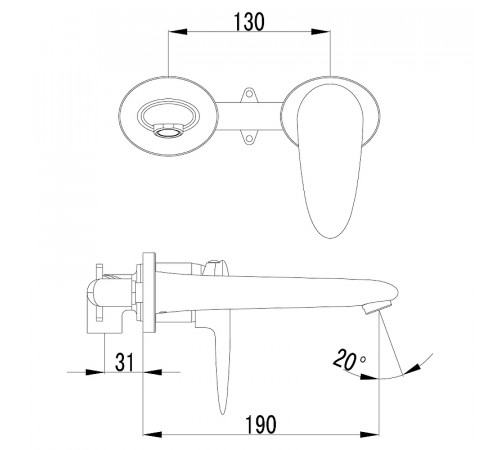 Смеситель для раковины Lemark Status LM4426C Хром