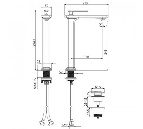 Смеситель для раковины Lemark Mista LM6409WG Белый Золото