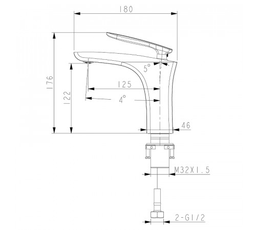 Смеситель для раковины Lemark Bellario LM6806C Хром