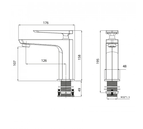 Смеситель для раковины Lemark Prizma LM3906C Хром