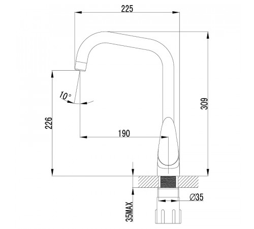 Смеситель для кухни Lemark Pramen LM3355C Хром