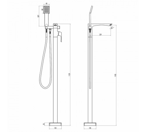 Смеситель для ванны Lemark Unit LM4544C Хром