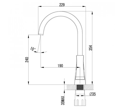 Смеситель для кухни Lemark Unit LM4555C Хром