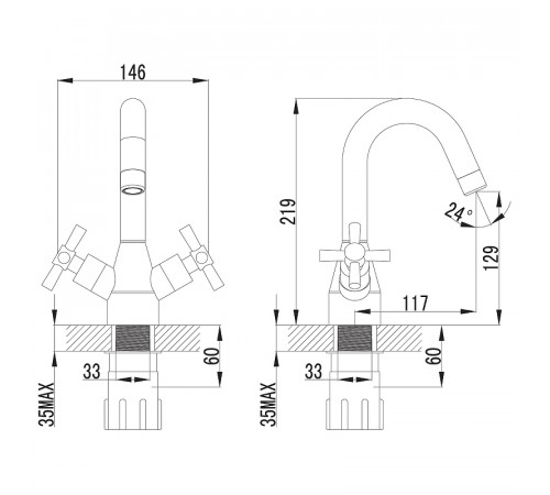 Смеситель для раковины Lemark Neo LM2207C Хром