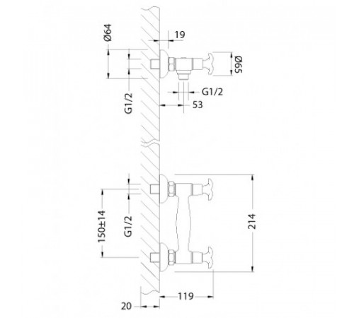 Смеситель для душа Lemark Flora LM0103C Хром