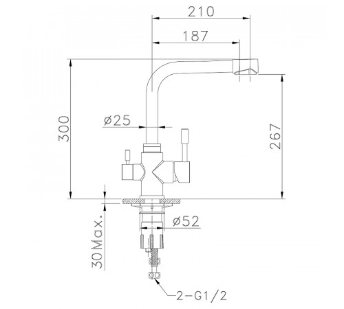 Смеситель для кухни Lemark Expert LM5061S Нержавеющая сталь