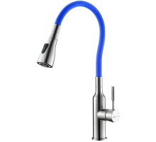 Смеситель для кухни Lemark Expert LM5082S-Blue Нержавеющая сталь Синий