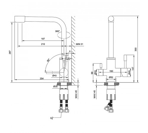 Смеситель для кухни Lemark Expert LM5061LGN Светлое золото