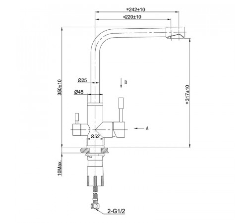 Смеситель для кухни Lemark Expert LM5061RGN Розовое золото