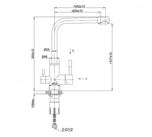 Смеситель для кухни Lemark Expert LM5061GMN Графит