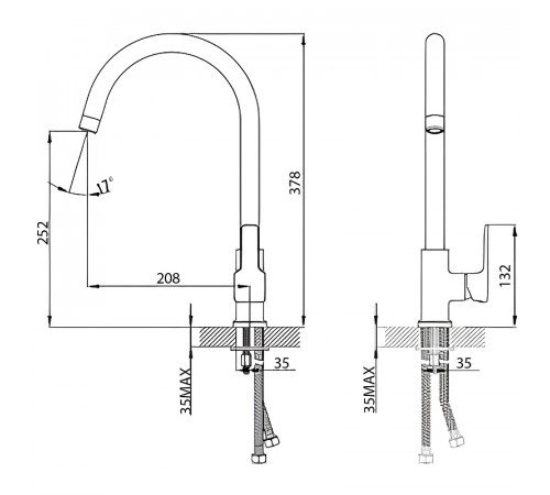 Смеситель для кухни Lemark Basis LM3605C Хром