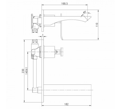 Смеситель для раковины Lemark Contest LM5826CW Хром Белый