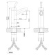 Смеситель для раковины Lemark Element LM5106S Нержавеющая сталь