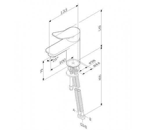 Смеситель для раковины AM.PM X-Joy F85A02122 Черный матовый