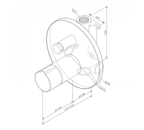 Смеситель для душа AM.PM X-Joy TouchReel F85A45722 Черный матовый